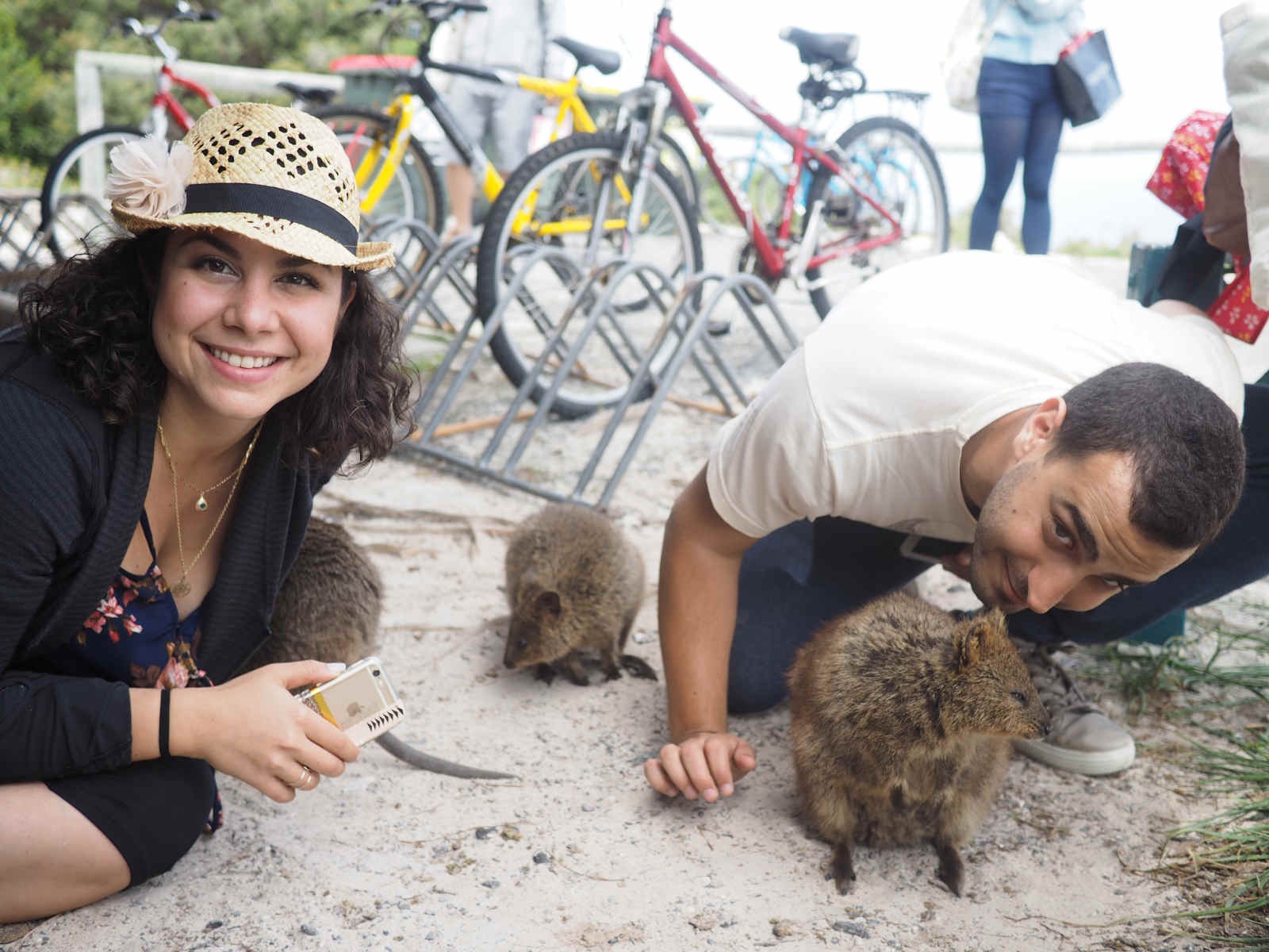 Una, Joel, and a couple of Quokkas